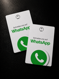 WhatsApp NFC Karte, weisses Design mit grünem WhatsApp Logo