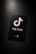 TikTok NFC Karte, schwarzes Design mit TikTok Logo