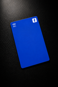 Facebook NFC Karte, blaues Design mit Tap your phone Hinweis